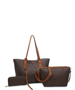 3in1 Fashion Tote Bag Set 51901 BROWN